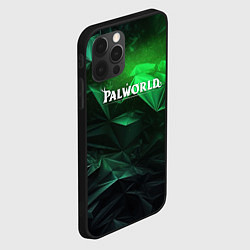 Чехол для iPhone 12 Pro Max Palworld logo green abstract, цвет: 3D-черный — фото 2