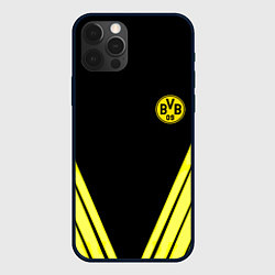 Чехол для iPhone 12 Pro Max Borussia geometry yellow, цвет: 3D-черный