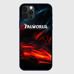 Чехол iPhone 12 Pro Max Palworld логотип абстракт на темном фоне