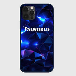 Чехол iPhone 12 Pro Max Palworld логотип и синие блики