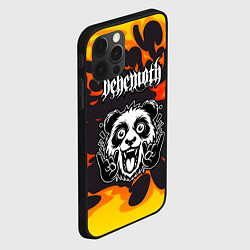 Чехол для iPhone 12 Pro Max Behemoth рок панда и огонь, цвет: 3D-черный — фото 2