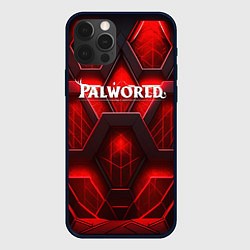 Чехол iPhone 12 Pro Max Palworld логотип красная объемная абстракция