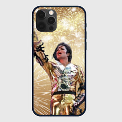 Чехол для iPhone 12 Pro Max Майкл Джексон с эффектом кисти, цвет: 3D-черный