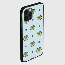 Чехол для iPhone 12 Pro Max Паттерн с лягушками, цвет: 3D-черный — фото 2
