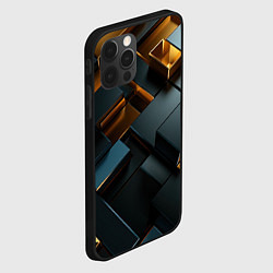 Чехол для iPhone 12 Pro Max Черные и золотые слитки, цвет: 3D-черный — фото 2