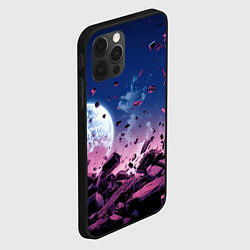 Чехол для iPhone 12 Pro Max Абстрактные частицы в космосе, цвет: 3D-черный — фото 2