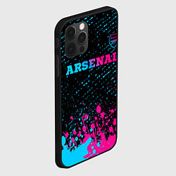 Чехол для iPhone 12 Pro Max Arsenal - neon gradient посередине, цвет: 3D-черный — фото 2