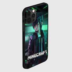 Чехол для iPhone 12 Pro Max Minecraft персонаж хакер, цвет: 3D-черный — фото 2