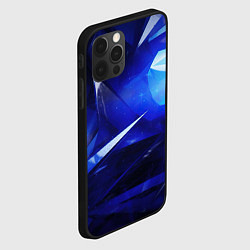 Чехол для iPhone 12 Pro Max Black and blue abstract background sport style, цвет: 3D-черный — фото 2