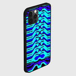 Чехол для iPhone 12 Pro Max Голубая киберпанк броня, цвет: 3D-черный — фото 2