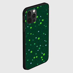 Чехол для iPhone 12 Pro Max Прикольный горошек зелёный, цвет: 3D-черный — фото 2