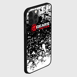 Чехол для iPhone 12 Pro Max Gears of War белые брызги, цвет: 3D-черный — фото 2