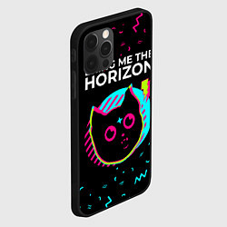 Чехол для iPhone 12 Pro Max Bring Me the Horizon - rock star cat, цвет: 3D-черный — фото 2