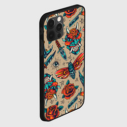 Чехол для iPhone 12 Pro Max Tattoo art, цвет: 3D-черный — фото 2