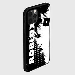 Чехол для iPhone 12 Pro Max Роблокс - черно-белая абстракция, цвет: 3D-черный — фото 2