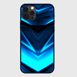 Чехол для iPhone 12 Pro Max Geometry stripes неон, цвет: 3D-черный