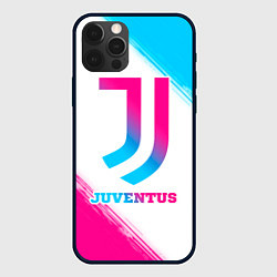 Чехол для iPhone 12 Pro Max Juventus neon gradient style, цвет: 3D-черный