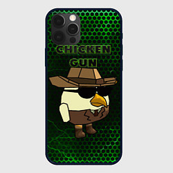 Чехол для iPhone 12 Pro Max Chicken gun green, цвет: 3D-черный