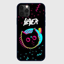 Чехол для iPhone 12 Pro Max Slayer - rock star cat, цвет: 3D-черный