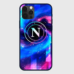 Чехол для iPhone 12 Pro Max Napoli неоновый космос, цвет: 3D-черный