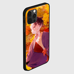 Чехол для iPhone 12 Pro Max Гэн Асагири на фоне листвы из Доктора Стоуна, цвет: 3D-черный — фото 2