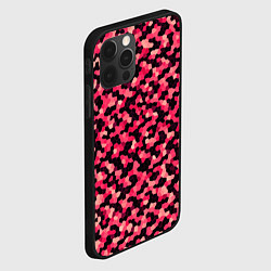 Чехол для iPhone 12 Pro Max Мозаика красно-бордовый, цвет: 3D-черный — фото 2
