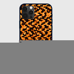 Чехол iPhone 12 Pro Max Золотистый коричневый паттерн мозаика