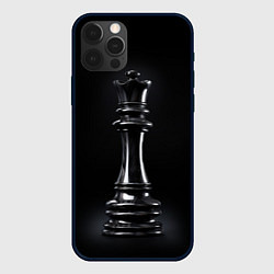 Чехол для iPhone 12 Pro Max Черный ферзь - шахматы, цвет: 3D-черный