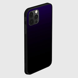 Чехол для iPhone 12 Pro Max Фиолетово-чёрный тёмный градиент, цвет: 3D-черный — фото 2
