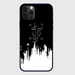 Чехол для iPhone 12 Pro Max Doom logo краски, цвет: 3D-черный