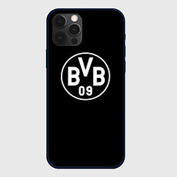 Чехол для iPhone 12 Pro Max Borussia sport fc белое лого, цвет: 3D-черный