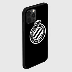 Чехол для iPhone 12 Pro Max Брюгге fc club белое лого, цвет: 3D-черный — фото 2