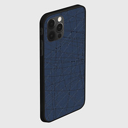 Чехол для iPhone 12 Pro Max Абстракция порезы стальной синий, цвет: 3D-черный — фото 2