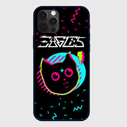Чехол для iPhone 12 Pro Max Eagles - rock star cat, цвет: 3D-черный