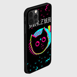 Чехол для iPhone 12 Pro Max Burzum - rock star cat, цвет: 3D-черный — фото 2