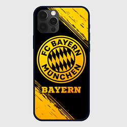 Чехол для iPhone 12 Pro Max Bayern - gold gradient, цвет: 3D-черный