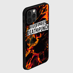Чехол для iPhone 12 Pro Max Five Finger Death Punch red lava, цвет: 3D-черный — фото 2