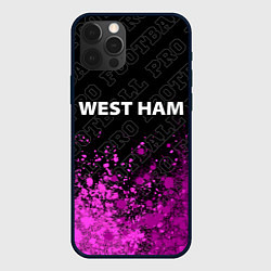 Чехол для iPhone 12 Pro Max West Ham pro football посередине, цвет: 3D-черный