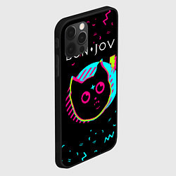 Чехол для iPhone 12 Pro Max Bon Jovi - rock star cat, цвет: 3D-черный — фото 2