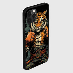 Чехол для iPhone 12 Pro Max Муай-Тай тигр боевые искусства, цвет: 3D-черный — фото 2