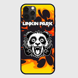 Чехол для iPhone 12 Pro Max Linkin Park рок панда и огонь, цвет: 3D-черный