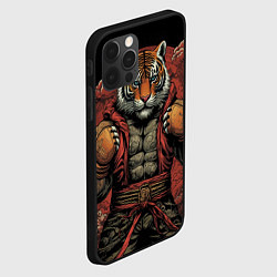 Чехол для iPhone 12 Pro Max Тигр в стойке тайский бокс, цвет: 3D-черный — фото 2