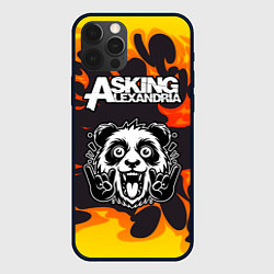 Чехол для iPhone 12 Pro Max Asking Alexandria рок панда и огонь, цвет: 3D-черный
