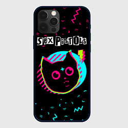 Чехол для iPhone 12 Pro Max Sex Pistols - rock star cat, цвет: 3D-черный