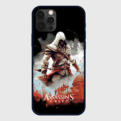 Чехол для iPhone 12 Pro Max Assassins creed город из частиц, цвет: 3D-черный