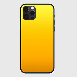 Чехол для iPhone 12 Pro Max Градиент насыщенный жёлтый, цвет: 3D-черный