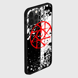 Чехол для iPhone 12 Pro Max Стальной алхимик - брызги черно-белые, цвет: 3D-черный — фото 2