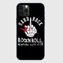 Чехол для iPhone 12 Pro Max Хард-рок, рок-н-ролл, цвет: 3D-черный