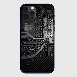 Чехол для iPhone 12 Pro Max Микросхема плата, цвет: 3D-черный
