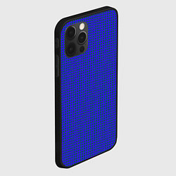 Чехол для iPhone 12 Pro Max Паттерн зеленые круги на синем, цвет: 3D-черный — фото 2